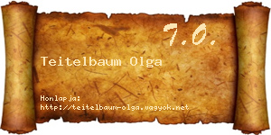 Teitelbaum Olga névjegykártya